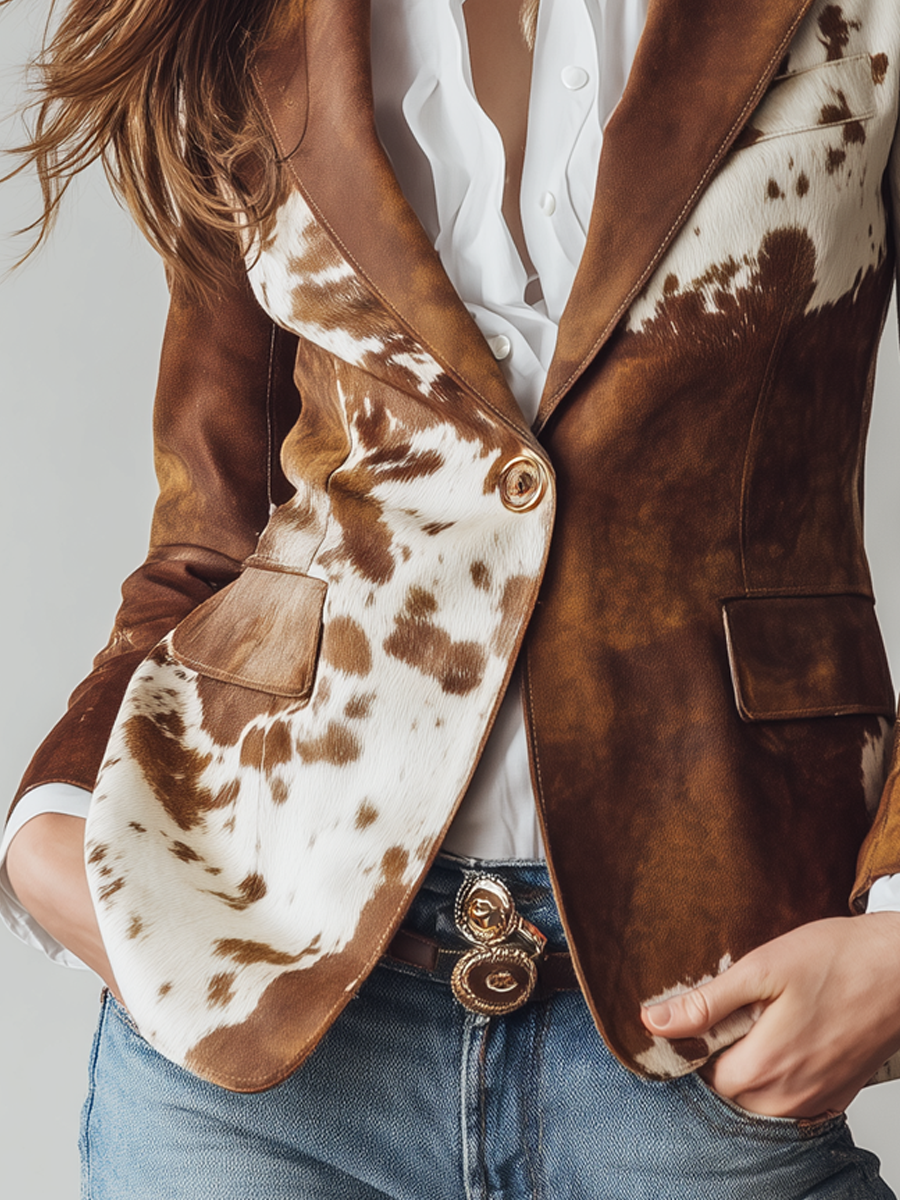 Blazer Eco-Friendly Fantasia Mucca Vintage