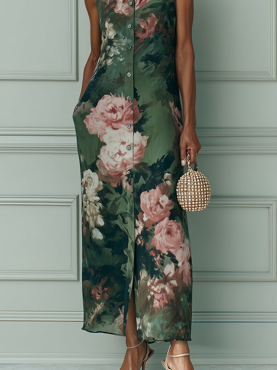 Abito Maxi Floreale Vintage