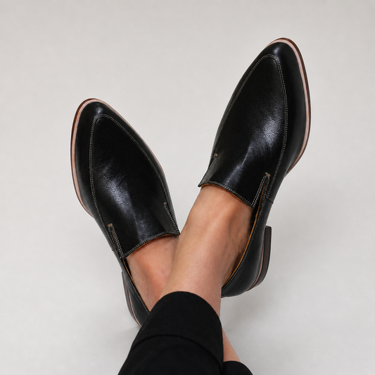 Diana | Mocassini in Patchwork Nero