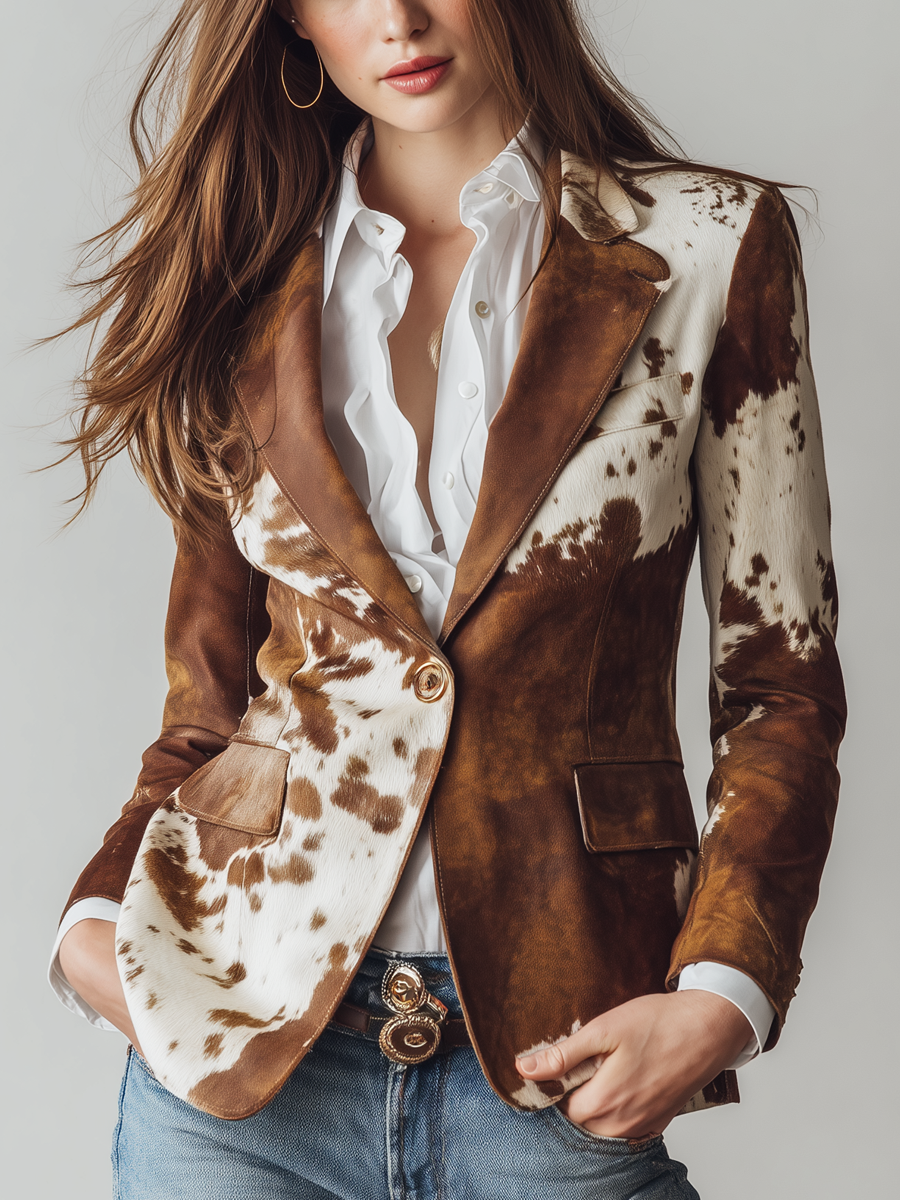Blazer Eco-Friendly Fantasia Mucca Vintage