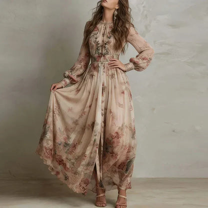 Amelie | Abito Lungo Floreale Vintage