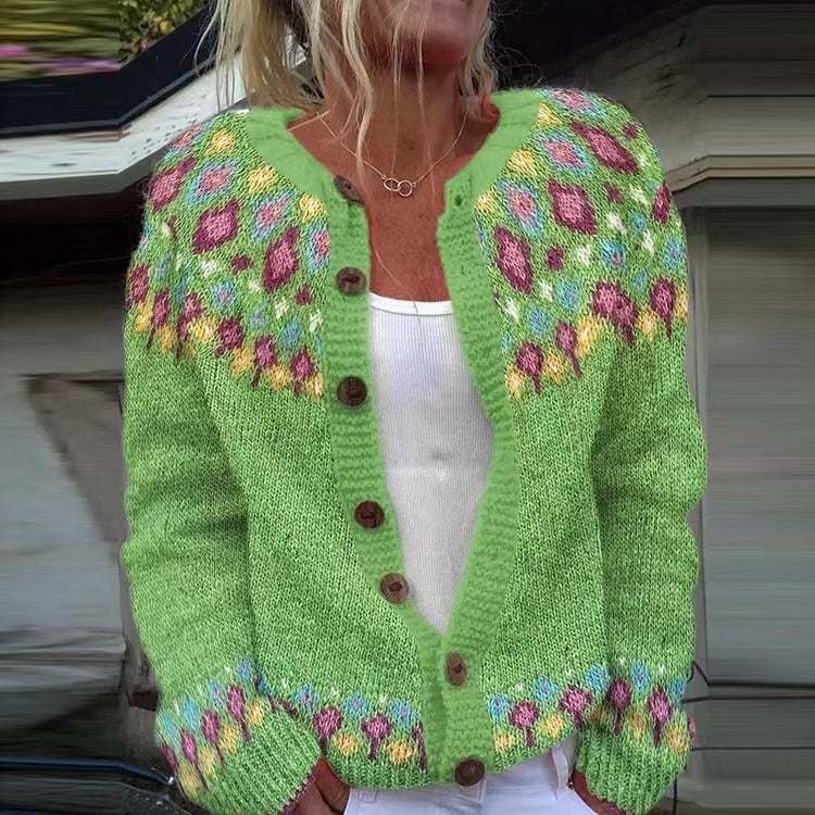 Cardigan Vintage in Maglia Rubie