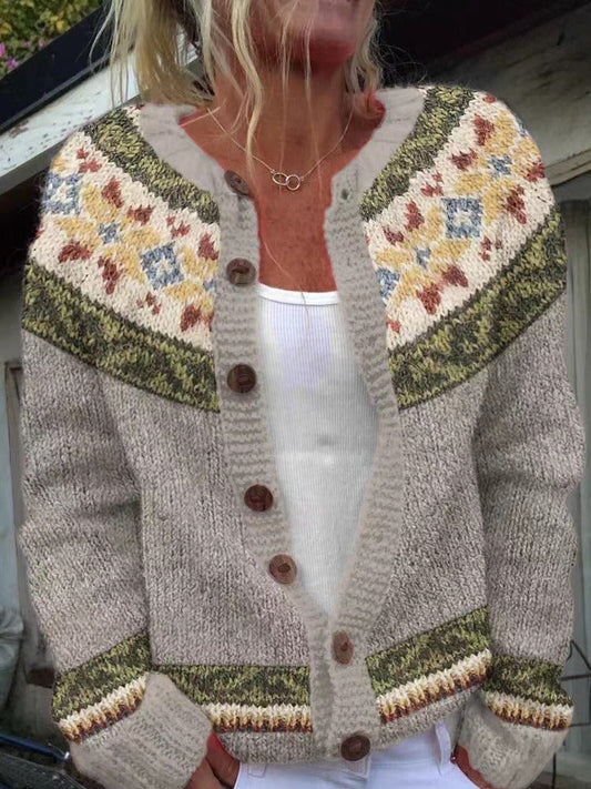 Cardigan Vintage in Maglia Autumn