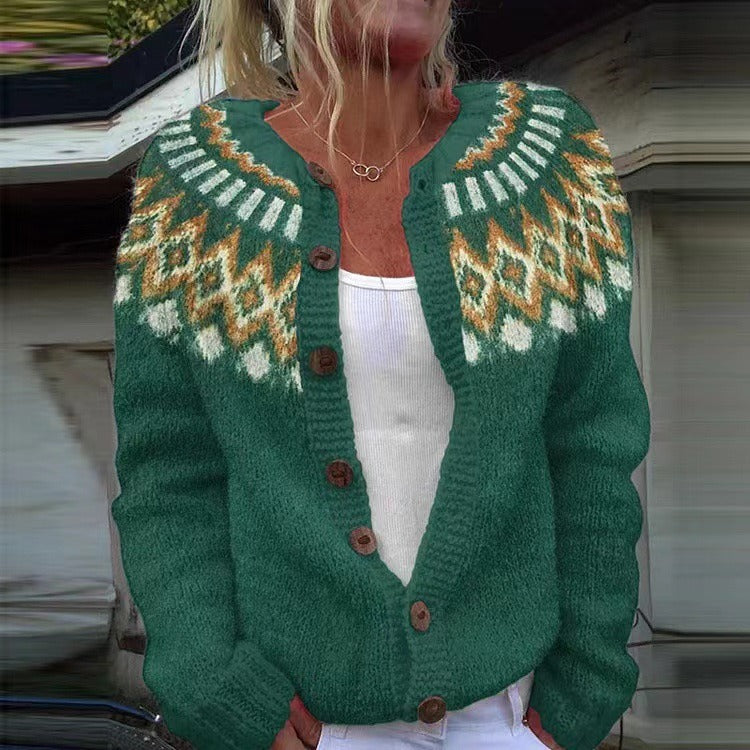 Cardigan Vintage in Maglia Natalia