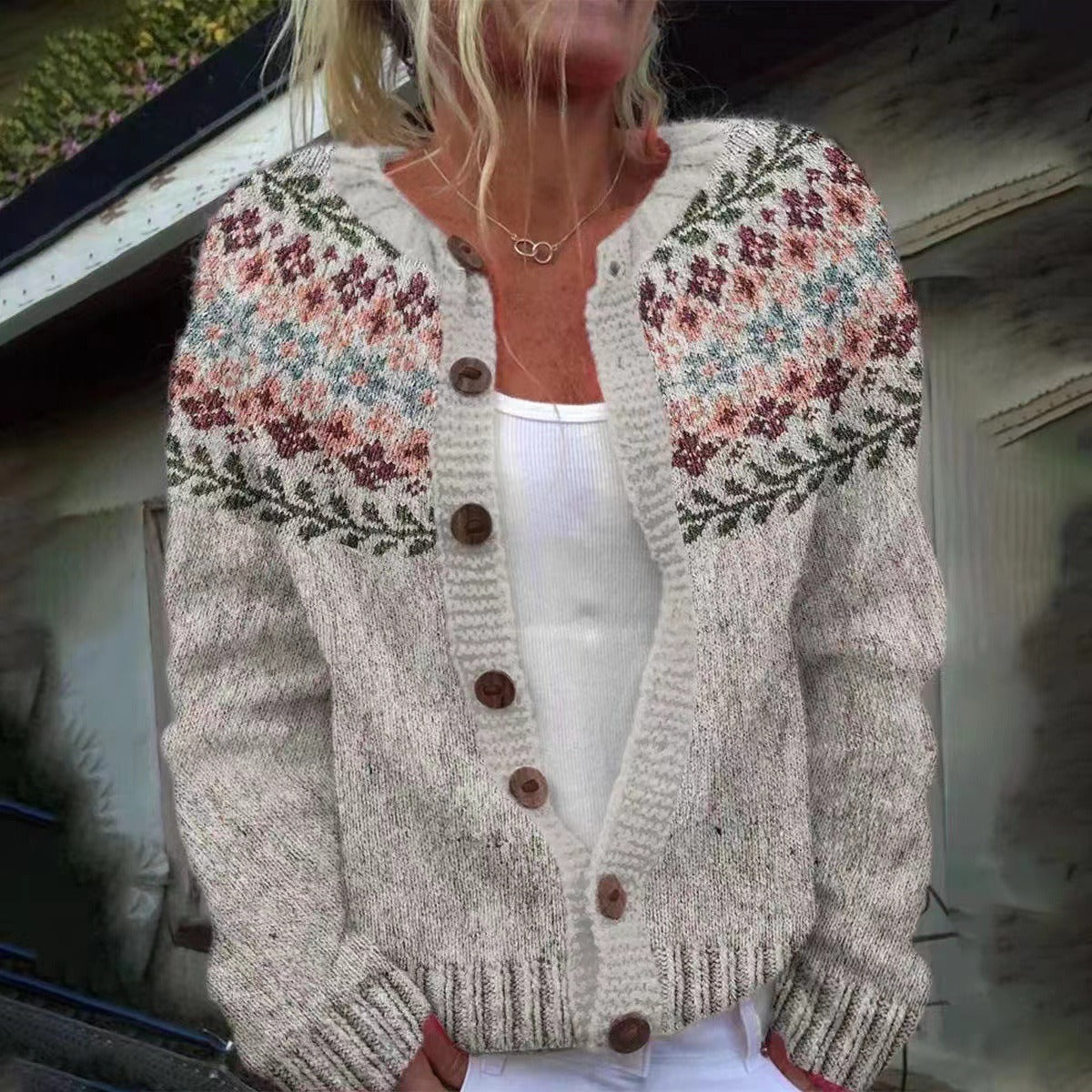 Cardigan Vintage in Maglia Madelyne