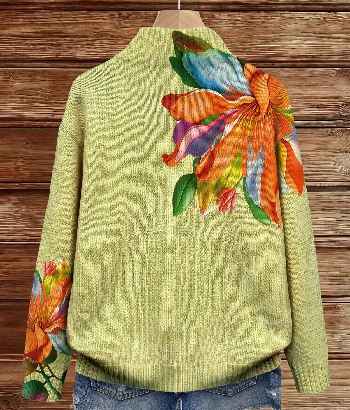 Sidonie - Cardigan con Zip Fiori Tropicali